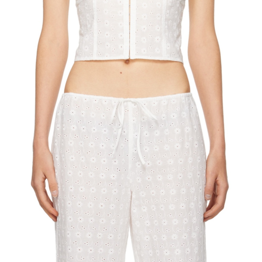 Frankie’s Bikinis Eyelet Drawstring Pants